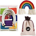 The Brown Box® Macrame Rainbow Making Kit,Macrame Kit,Art and Craft Kit,DIY Kit,Macrame Kit,Thread Art,Return Gift,Birthday Gift for Girls Age 7-12,Christmas Gift