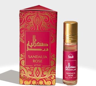 Dukhni Sandalia Rose Attar Oil Arabic Perfume Oils For Men And Women 100% Pure Ittar Roll On Perfume, Chandan, Sandal, Sandalwood Oil Eid, Ramadan Gifts, Non Alcoholic & Vegan Fragrances