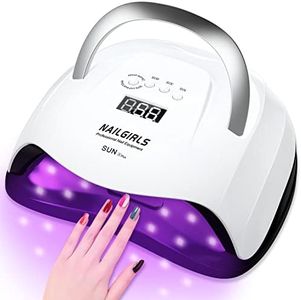 UV LED Nail Lamp, NAILGIRLS 168W Fast UV Light for Nails Gel Polish, Professional Curing with 4 Timer Setting Auto Sensor, LED Gel Nail Dryer for Fingernail and Toenail Home Salon Use, Nail Art Tools