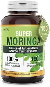 Herba Organic Moringa Capsules - 1000mg Per Day | 180 Moringa Leaf Capsules | 500mg of Organic Moringa Powder per Capsule