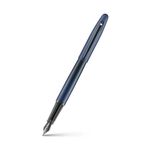 Sheaffer VFM Fountain Pen | E9429 Matt Blue with Black Trims with PVD | Fine Nib with Converter | Personalized Pen with Name Engraved