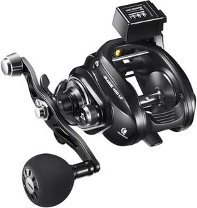 Piscifun Alijoz 400 LC Baitcaster Reel with Line Counter, Aluminum Alloy Frame Baitcasting Reel 38Lbs Max Drag, 8+1 Stainless Bearings Casting for Fresh & Saltwater Musky, Left Hand Black