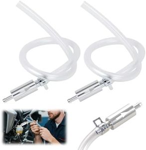 Medech Brake Bleeder Hose,One Way Check Valve Tube Bleeding Tool Kit for Car Motorcyle Clutch, 2025 Upgraded Universal Brake Fluid Bleeder with 2 Screw Caps and 2 Spring Clamps (2 Sets)