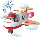 Wanborns Airplane Toys for Toddlers 1-3, Toys Planes Toys with Sound and Light, Mini Airliner Toys for Introducing Aeronautical Knowledge, Car Toys for 18 Months, 2 3 4 5 Years Old Kids Boys Gift