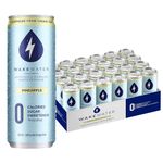 WakeWater Caffeinated Sparkling Water | Pineapple, 355ml X 24 Cans | Natural Green Tea Caffeine | Zero Sugar, Zero Calories, Sweetener Free, Sugar Free 355ml X 24 cans