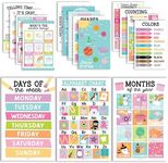 16 Colorful Preschool Classroom Posters - Educational Posters For Toddlers 1-3, Toddler Learning Posters, Homeschooling Supplies, Alphabet Poster For Toddlers, Days Of The Week Poster For Kids Posters