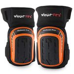 WrightFits Professional Knee Pads, Heavy Duty Support Gel Cushions with High-Density Foam Knee Pad Set - Adjustable Anti-Slip and Strong Straps for Work, Construction, Flooring, Gardening, and Skating