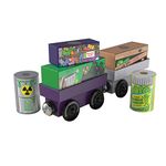 Zany Trains Series 1 - Wooden Train Set with Cargo - Compatible with All Wooden Train Sets - Wooden Train Cars (Quirky Cargo)