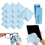 EliteTechGear Most Amazing Microfiber Cleaning Cloths (13 Pack) Perfect for Cleaning Eyeglasses, LCD Screens, Tablets and Other Delicate Surfaces (12 Large 6x7inch and 1 Oversized 12x12inch)