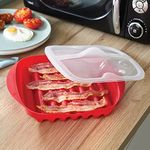 Microwave Lidded Bacon Crisper H6.8 xL27.5 xW24.5cm