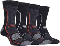 Storm Bloc Men's Hiking Walking Socks with Arch Support (Pack of 4)