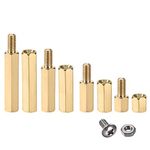 uxcell M3 Male-Female Brass Hex PCB Motherboard Spacer Standoff Screw Nut Kit for FPV Drone Quadcopter, Computer & Circuit Board 60pcs