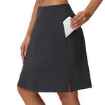 HCYXMFC Womens Athletic Golf Skorts Skirts Knee Length Tennis Skirts for Women Casual Lightweight Skirt with Pockets Modest Sport Skirt for Women UV Protection. Grey