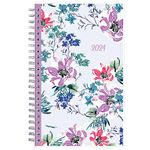 Blue Sky 2024 Weekly and Monthly Planner, January - December, 5" x 8", Clear Pocket Cover, Wirebound, Laila (137276-24)