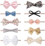 LittleJoJo Baby Girl Headbands and Bows, Newborn Infant Toddler Nylon Hairbands Hair Accessories