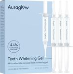 AuraGlow Teeth Whitening Gel Syringe Refill Pack, 44% Carbamide Peroxide, (3x) 5ml Syringes, 30+ Treatments