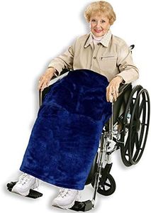 Classy Pal Wheelchair Blanket with Pouch for Adults, Fleece Wrap for Airplane & Train, Packable Nap Travel Accessories (Navy Blue)