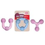 Rosewood Rubber, Tough Chew Resistant, Dental Teether Shape Puppy Toy, Assorted Colours