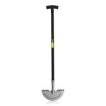 KKTECH Heavy Duty Half Moon Lawn Edger Tool – Carbon Steel Garden Edging Knife for Borders, Landscaping, Trimming, and Clean Lawn Edges - Black