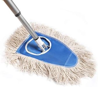 Fuller Brush Dry Mop - Washable Cotton Mop Head with Adjustable Handle - Removes Dust and Dirt from Surfaces and Hard to Reach Areas Doubles as Dusting Mitt Perfect for Home Use