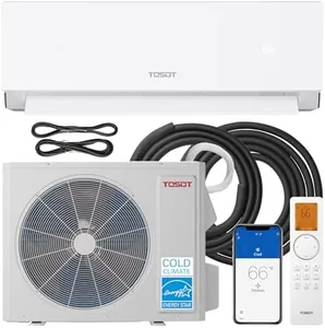 TOSOT 12,000 BTU 24.5 SEER2, ENERGY STAR Mini-Split Air Conditioner and Heating System, Wifi-Enabled Ductless Inverter AC Unit, Supports ERV System Add-On, 110-120V, Aoraki Series, White