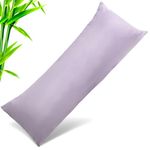 TELUS Body Cooling Pillow Cases Cover, Bamboo Rayon Pillowcases with Zipper Closure, Cool and Breathable Pillow Case for Hot Sleepers and Night Sweats, 20x54 inches, Purple