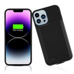 Gladgogo iPhone 14 Pro Max Charging Case, 8500mAH Portable iPhone 14 Pro Max Battery Case, Rechargeable Extended iPhone 14 Pro Max Battery Charger Case, 6.7 inch, Black