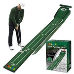 ENHUA GOLF Putting Green Indoor Set,8 feet Putting Mat with Auto Ball Return,Suit for Men Gift Home Office