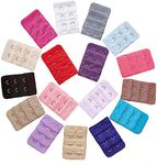 BOOLAVARD ® 12 pcs Assorted Colors Women 2-Hook 3 Rows Spacing Bra Extender Strap by Boolavard® TM. …