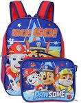 Ruz Paw Patrol Boys 16 Inch Backpack With Removable Matching Lunch Box Set, Red-blue, One Size, Backpack Lunch Bag Set