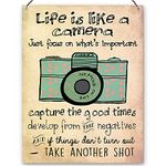 Dorothy Spring Life Is Like A Camera Cute Inspirational Quote Wall Plaque Metal Sign Gift for Friends Size 15x20cm