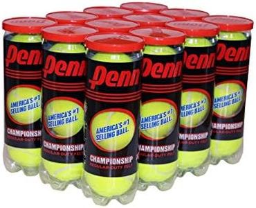 Penn Championship Tennis Balls - Regular Duty Felt Pressurized Tennis Balls - 12 Cans, 36 Balls