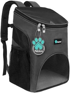 PetAmi Small Dogs and Cat Backpack Carrier, Airline Approved Pet Backpack Carrier, Ventilated, Safety Strap, Buckle Support Designed for Hiking Travel Camping Outdoor, Max 18 lbs