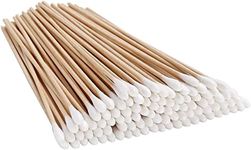 Clear & Sure Sterilized Wooden Cotton Swabs Sticks, Medical Grade Pack of 100pcs