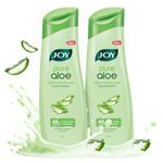 Joy Pure Aloe Body Lotion Combo Pack of 2 (600ml) | Lightweight & Non Greasy Body Moisturizer With Aloe Vera | Rich in Anti Oxidants & Vitamin C & A | For Men & Women & Suitable for All Skin Types