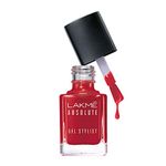 Lakmé Absolute Gel Stylist Nail Color, Scarlet Red, 12 ml