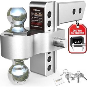 Vullteeon Drop Hitch (for 2.5 Inch Receiver), 6in Adjustable Trailer Hitch