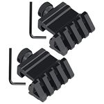 Feyachi 45 Degree Offset Picatinny/Weaver Rail Mount for Scopes or Dot Optics - 2 pcs