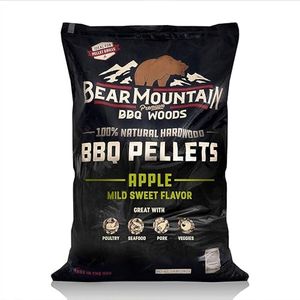 Bear Mountain Premium BBQ Woods 100% All-Natural Hardwood Pellets - Apple Wood (20 lb. Bag) Perfect for Pellet Smokers, Smoky Wood-Fired Flavor