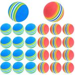 Xiaomoyu 26 Pcs Golf Balls, Sponge Practice Golf Balls, Golf Training Balls, Rainbow Soft Foam Garden Golf Balls for Indoor, Outdoor, Golf Practice - Red/Blue