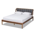 Baxton Studio 175-10909-AMZ Beds (Platform), Dark Grey/Walnut