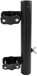 Camco RV Ladder Mounted Flagpole Holder | Allows for a Flag to Fly from Your RV's Ladder | Compatible with Most RV Ladder Rails (51612), Black