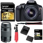 Canon EOS Rebel T6s Digital SLR with EF-S 18-135mm IS STM Lens + Polaroid Accessory Kit + 2 Lexar 16GB 633x + Polaroid 57" Professional Tripod + Monopod + 4 Piece 67mm Filter + Flash + DSLR Camera Bag