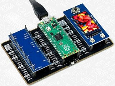 Raspberry Pi Pico Evaluation Kit Package B Includes Pico with Pre-soldered Header + 1.14inch Color LCD + 10DOF IMU Sensor + GPIO Expander + Breadboard