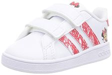 Adidas Unisex-Child Grand Court Mm Cf I FTWWHT/FTWWHT/RAYRED Tennis Shoes - 4 Kids UK (GY8011)