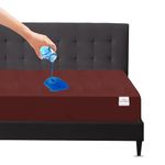 Mattress Protector® Bamboo Waterproof Bed Protector Mattress Topper for Twin/Single Bed-Coffee (78" x 60", Coffee) Skirting 2-10 Inch