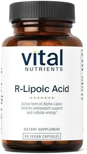 Vital Nutrients R-Lipoic Acid | Active Alpha-Lipoic Acid Antioxidant | ALA Supplement for Healthy Metabolism and Energy | Gluten, Dairy, Soy Free | Non-GMO | 60 Capsules