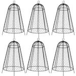 TAOMENNI (6 Packs) 14" D x 20" H Garden Cloches for Plants, Plant Cloche and Cover, Wire Plant Protectors from Animals, Protection for Your Plants and Seedlings, Heavy-Duty – Black