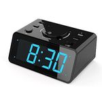 KWANWA Alarm Clock, Dual Alarm, Recordable 15S Voice, Adjustable 3-Level Led Brightness, 12/24Hr, Cordless, Snooze, Battery Operated Only, Loud Alarm Clock for Heavy Sleepers, Easy to Set