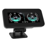 SUCIE Digital Car Inclinometer, Intelligent Level Tilt Gauge Angle Slope Meter with HD Display, HUD Head Up Pitch Angle Gauge Battery Voltage Monitor for Off-Road SUV Vehicles popular